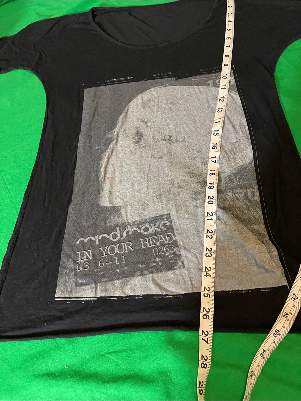 Black Graphic Women’s Tee with Profile Print - Picture 3 of 7